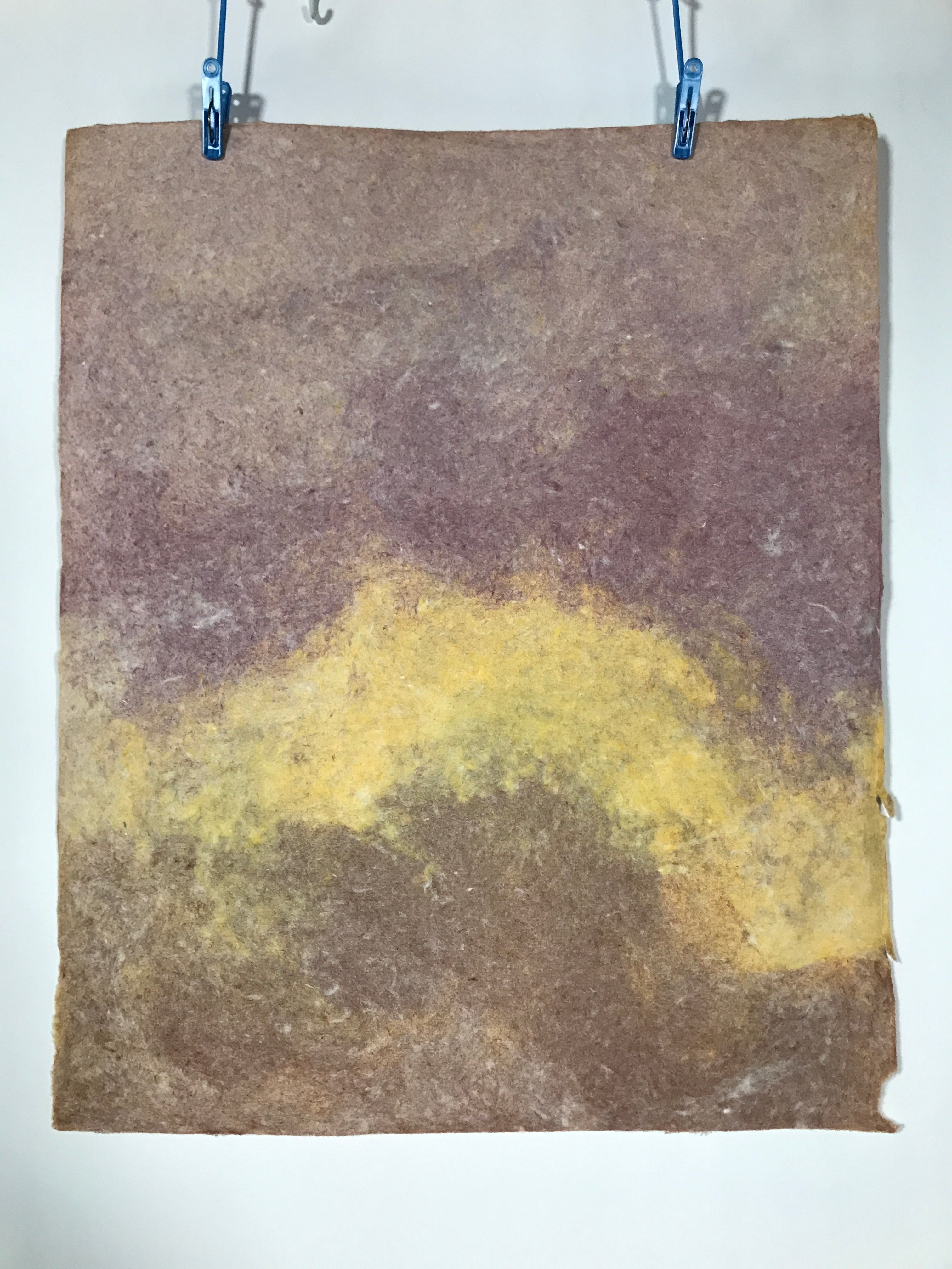 Japanese Traditional Handmade Washi Paper Sheet Vtg Craft Material Purple FL286