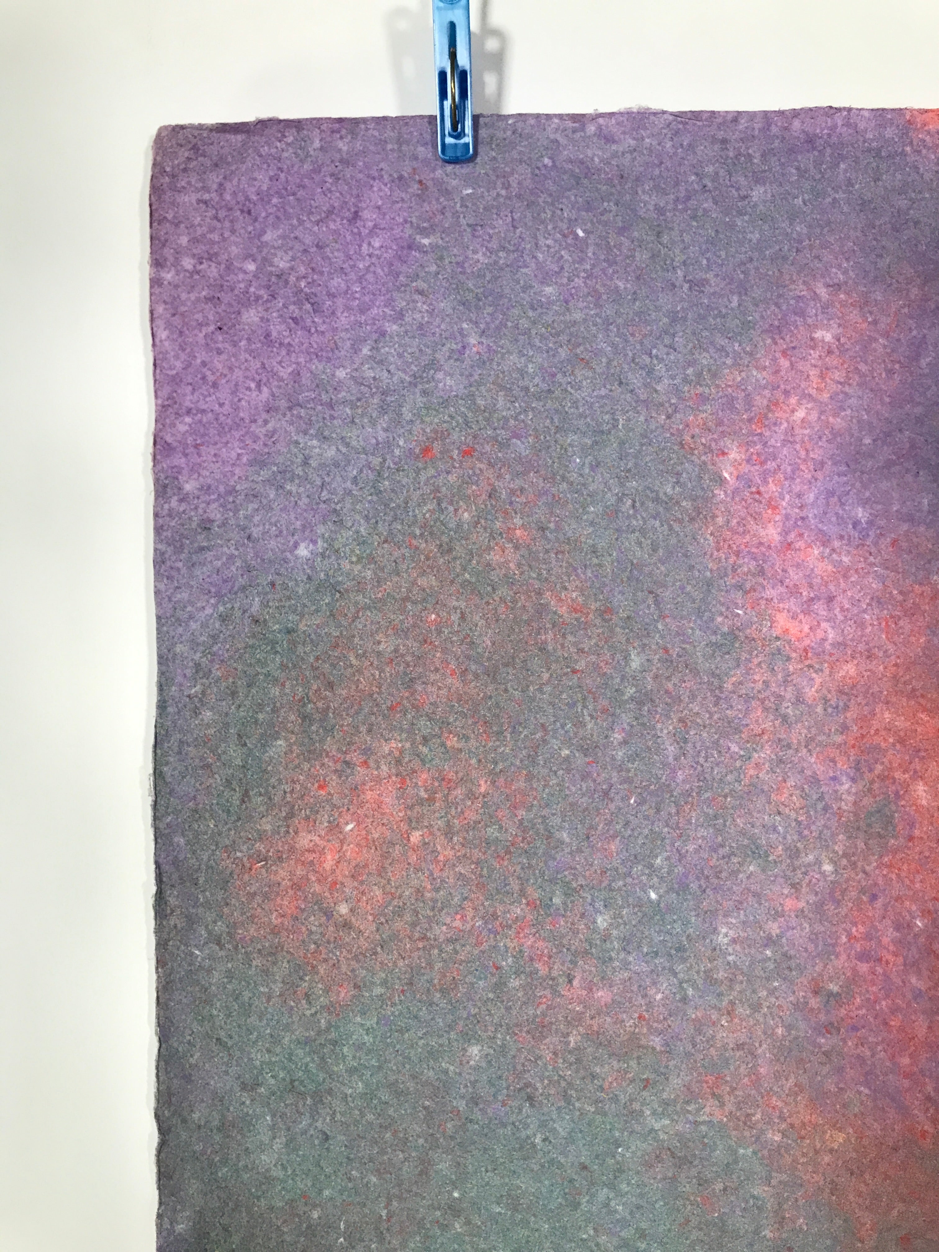 Japanese Traditional Handmade Washi Paper Sheet Vtg Craft Material Rainbow FL287