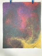 Japanese Traditional Handmade Washi Paper Sheet Vtg Craft Material Rainbow FL287