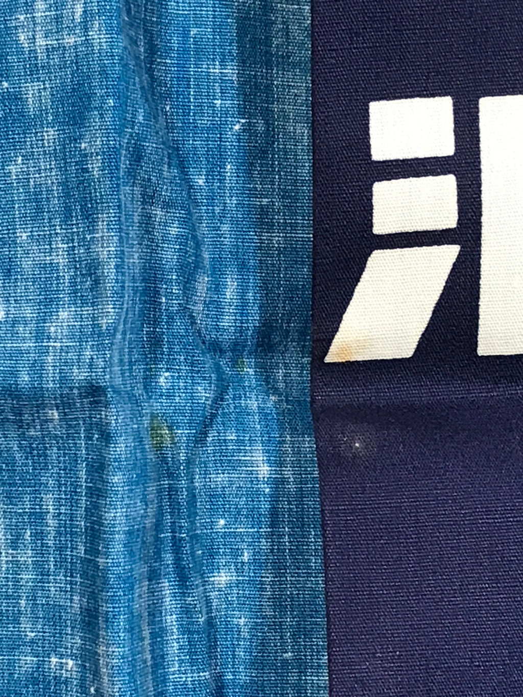 Japanese Traditional Matsuri Festival Happi Coat Blue Nippon Sekyu Oil KM214
