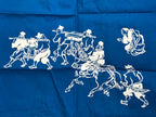 Japanese Traditional Matsuri Festival Happi Coat Blue Nippon Sekyu Oil KM214