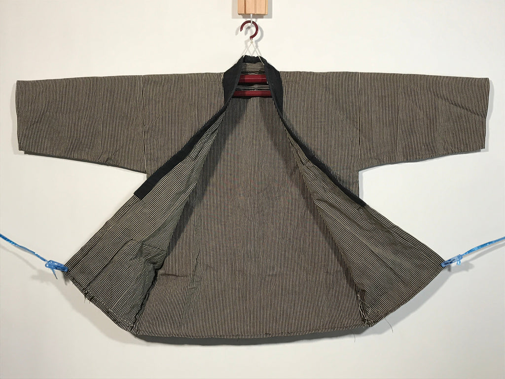 Japanese Traditional Matsuri Festival Happi Coat Inanishi Hanbaijyo Black KM215