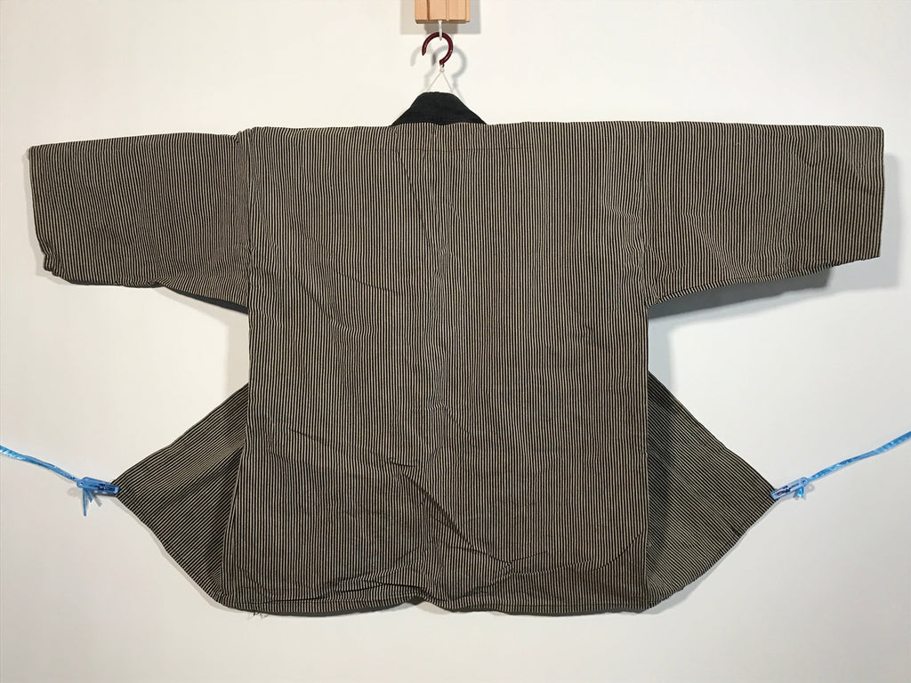 Japanese Traditional Matsuri Festival Happi Coat Inanishi Hanbaijyo Black KM216