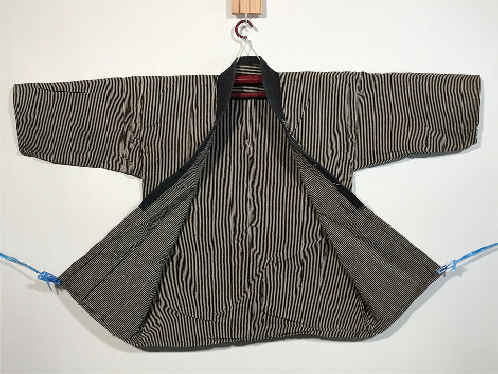 Japanese Traditional Matsuri Festival Happi Coat Inanishi Hanbaijyo Black KM216