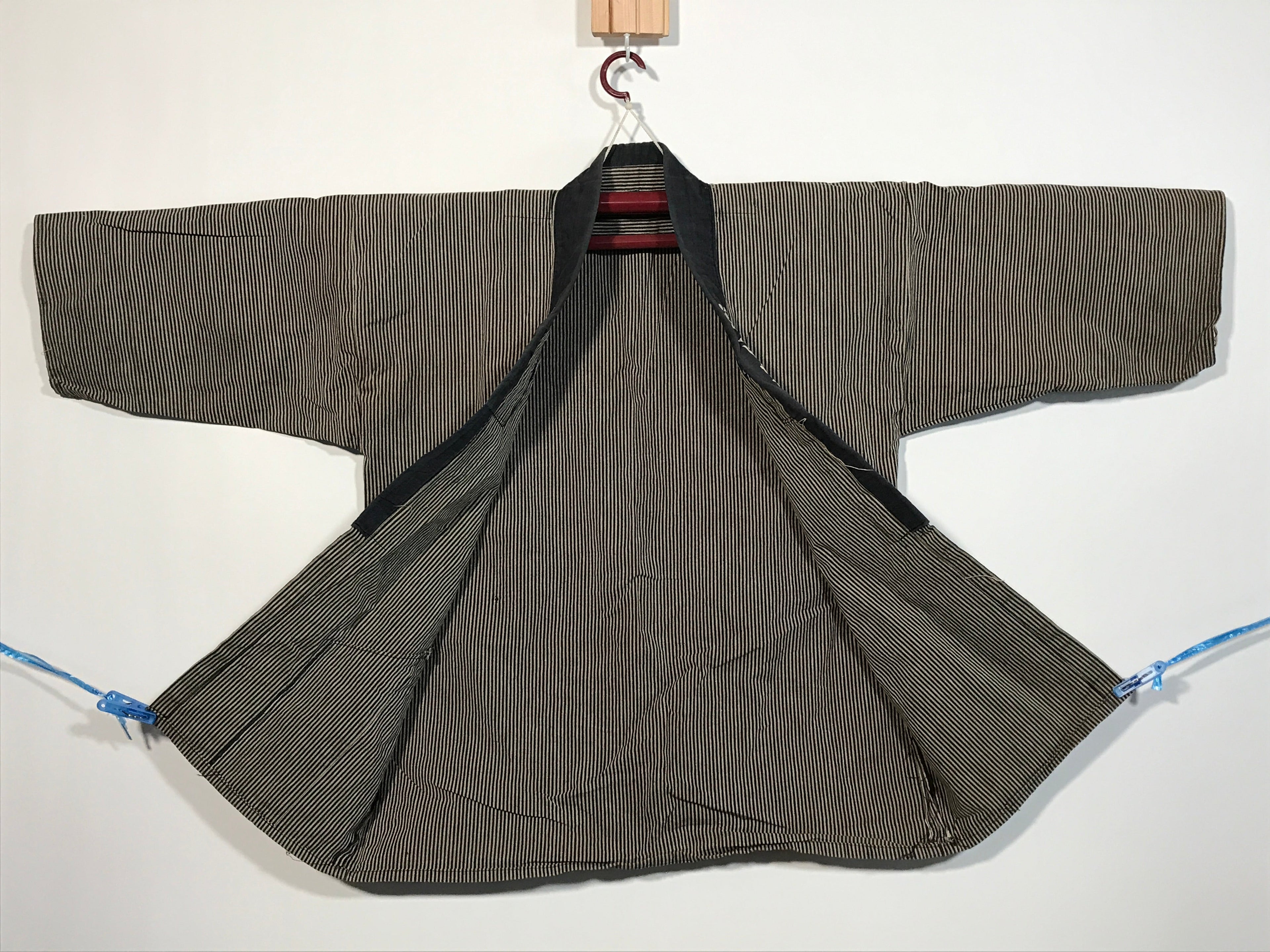 Japanese Traditional Matsuri Festival Happi Coat Inanishi Hanbaijyo Black KM216