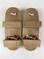 Japanese Traditonal Footwear Geta Wooden Clogs Vtg For Girls Yukata Kimono JK521