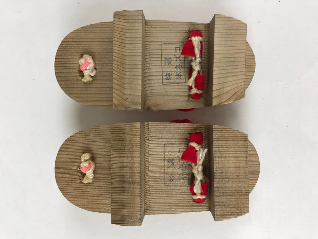 Japanese Traditonal Footwear Geta Wooden Clogs Vtg For Girls Yukata Kimono JK524
