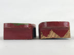 Japanese Traditonal Sandals Geta Wooden Lacquered Clogs Red Pink Flower JK504