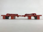 Japanese Traditonal Sandals Geta Wooden Lacquered Clogs Red Silver Crane JK503