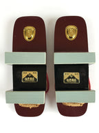 Japanese Traditonal Sandals Geta Wooden Lacquered Clogs Vtg Raden Shell JK501