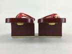 Japanese Traditonal Sandals Geta Wooden Lacquered Clogs Vtg Raden Shell JK501