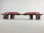 Japanese Traditonal Sandals Geta Wooden Lacquered Clogs Vtg Raden Shell JK501