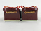 Japanese Traditonal Sandals Geta Wooden Lacquered Clogs Vtg Raden Shell JK501