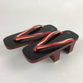 Japanese Traditonal Sandals Geta Wooden Lacquered Clogs Vtg Raden Shell JK501