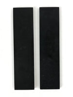 Japanese Tube Vase Kabin Vtg Glossy Black Kikyo Ikebana Flower Arrangement FK69