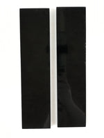 Japanese Tube Vase Kabin Vtg Glossy Black Kikyo Ikebana Flower Arrangement FK69