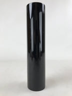 Japanese Tube Vase Kabin Vtg Glossy Black Vines Ikebana Flower Arrangement FK90