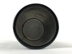 Japanese Tube Vase Kabin Vtg Glossy Black Vines Ikebana Flower Arrangement FK90
