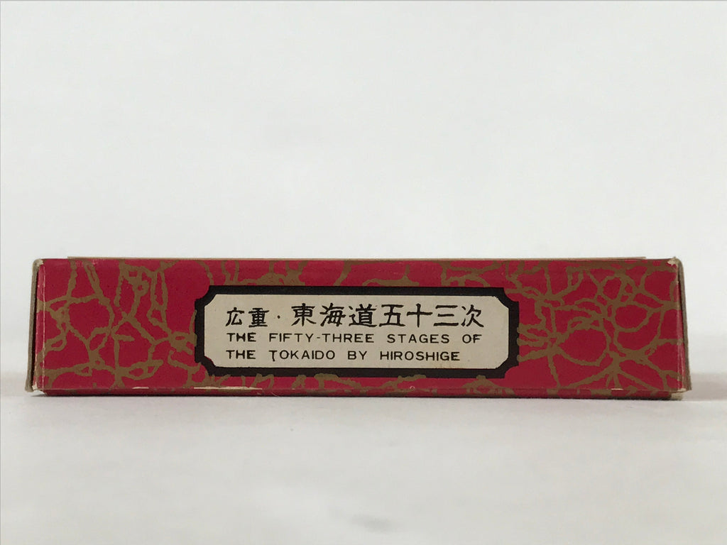 Japanese Ukiyoe Art Cards Hiroshige Fifty-Three Stages of Tokaido Vtg Box JK654