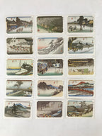 Japanese Ukiyoe Art Cards Hiroshige Fifty-Three Stages of Tokaido Vtg Box JK654
