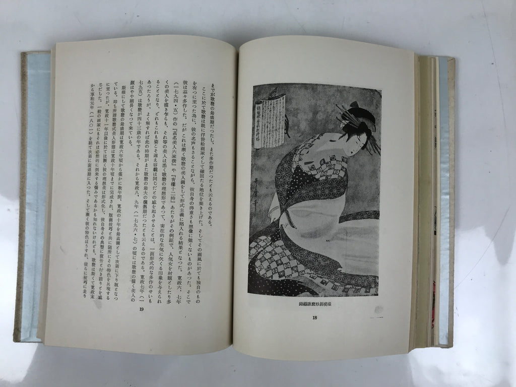 Japanese Ukiyoe Book Utamaro Bijinga Vtg Woodblock Print Shunga Art FL406