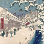 Japanese Ukiyoe Hiroshige Atagoshita Yabukouji 100 Views Edo Woodblock FL461