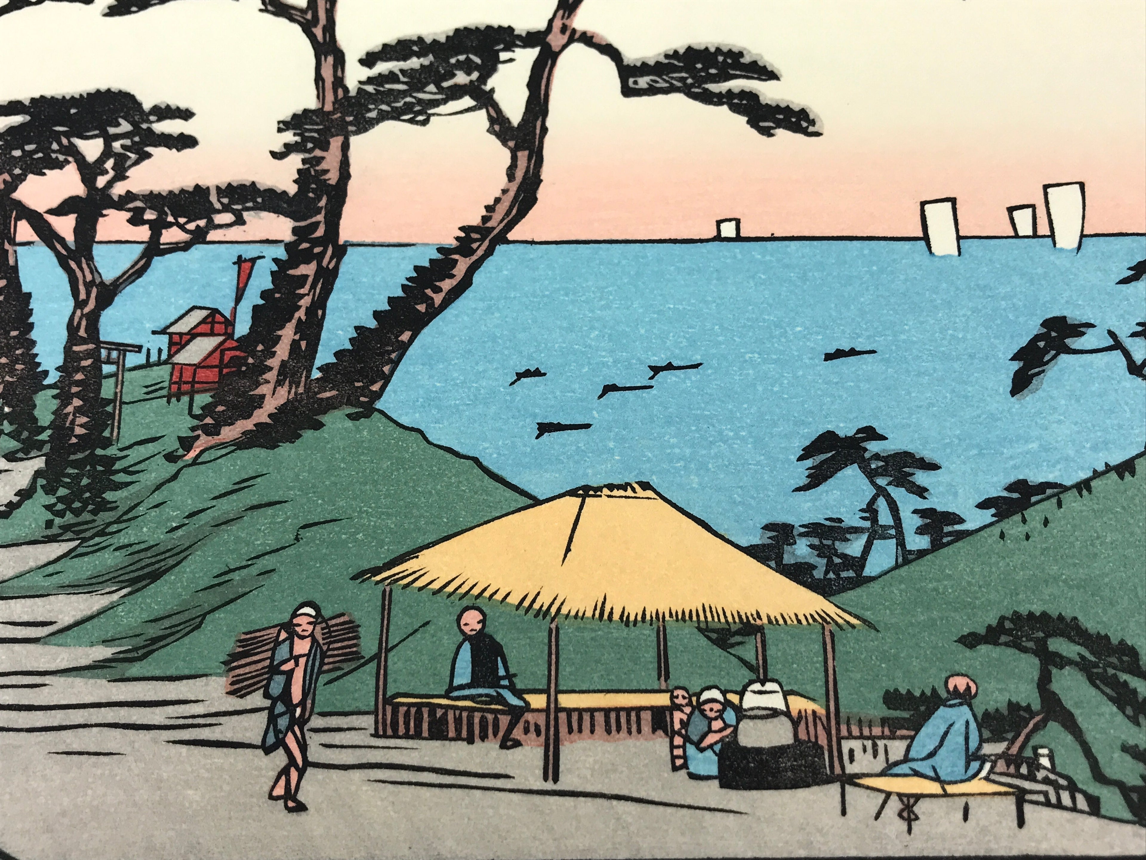 Japanese Ukiyoe Hiroshige Utagawa The 53 Stations Of The Tōkaidō Sequel FL122