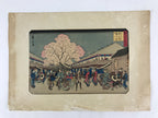 Japanese Ukiyoe Hiroshige Utagawa Vtg One Hundred Famous Views of Edo FL218