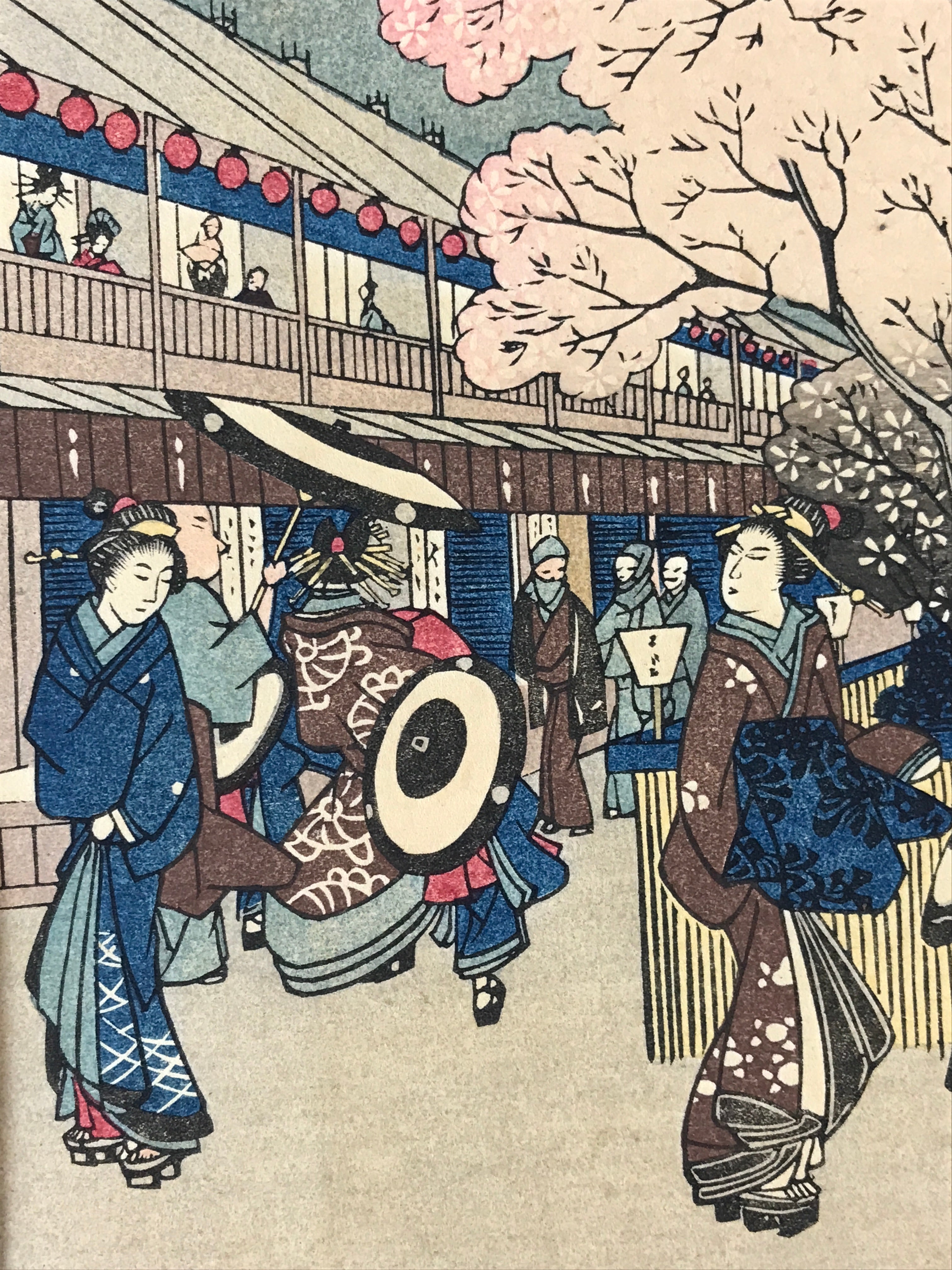 Japanese Ukiyoe Hiroshige Utagawa Vtg One Hundred Famous Views of Edo FL218