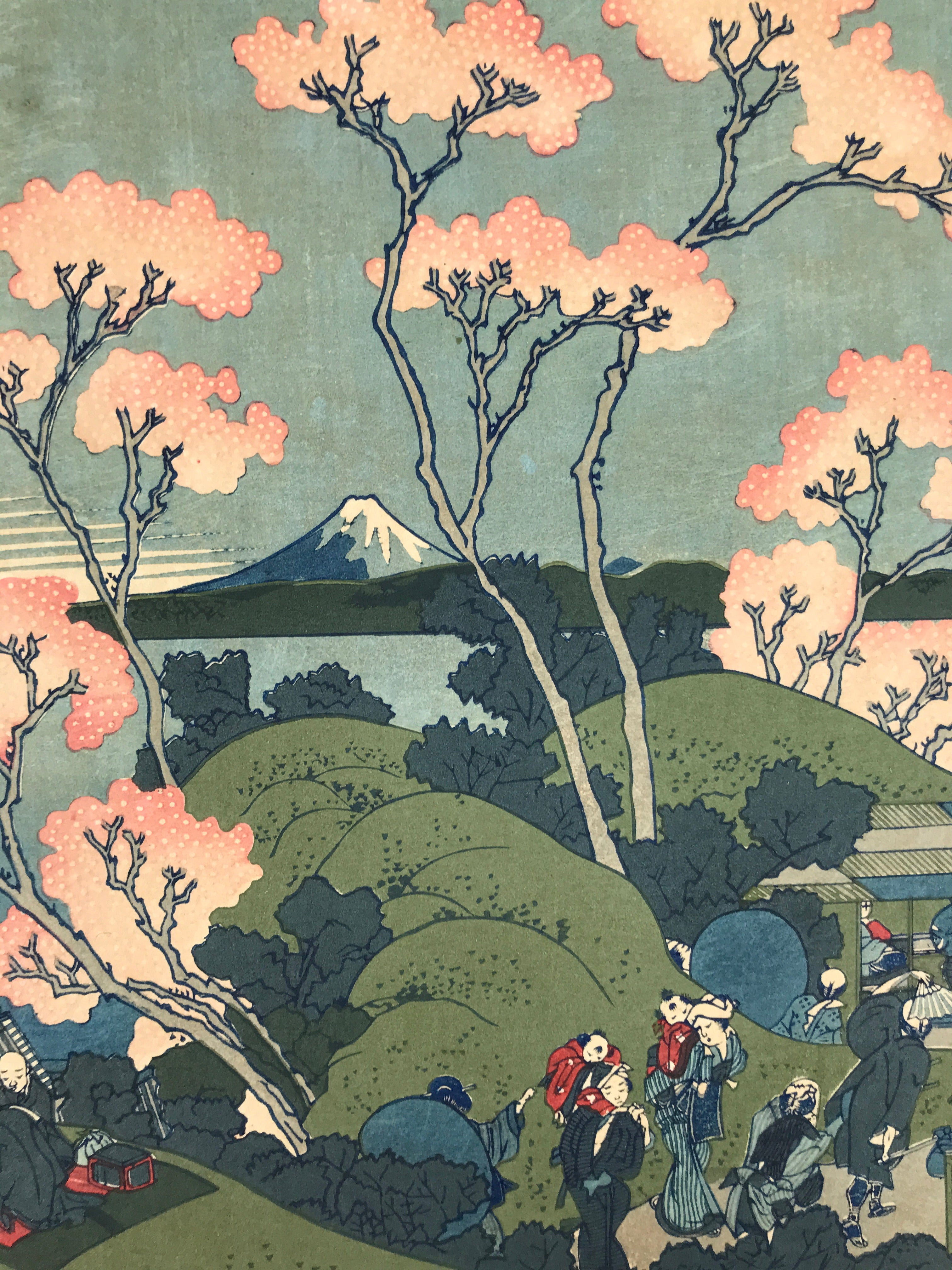 日本画 フーイーヤオ Japanese Ukiyoe Hokusai Fuji Gotenyama Shinagawa Tokaido Woodblock