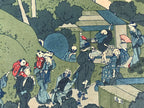 Japanese Ukiyoe Hokusai Fuji Gotenyama Shinagawa Tokaido Woodblock Print FL465