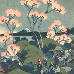 Japanese Ukiyoe Hokusai Fuji Gotenyama Shinagawa Tokaido Woodblock Print FL465