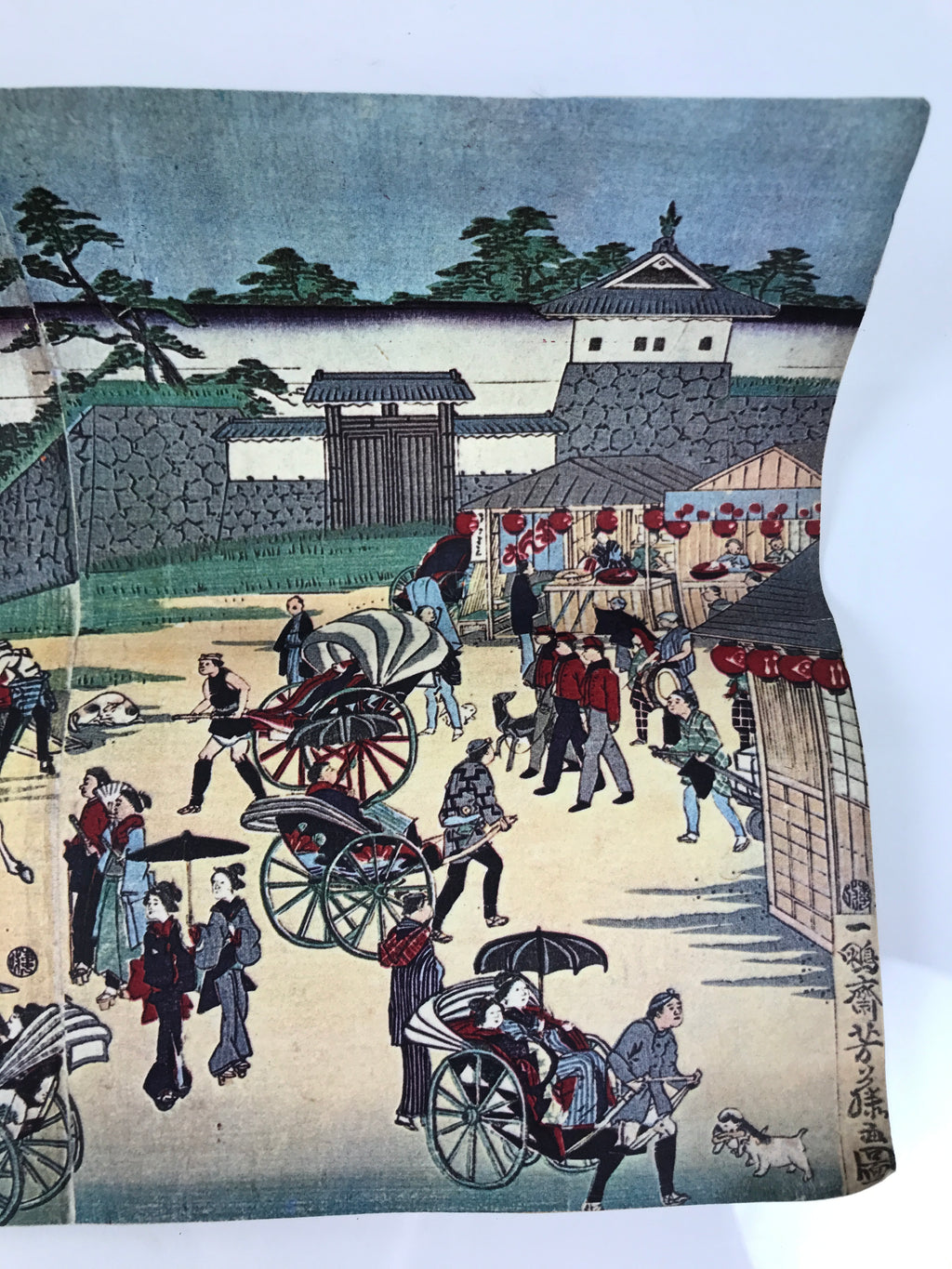 Japanese Ukiyoe Reproduction Utagawa Tokyo Yasukuni Shrine Woodblock Print FL419