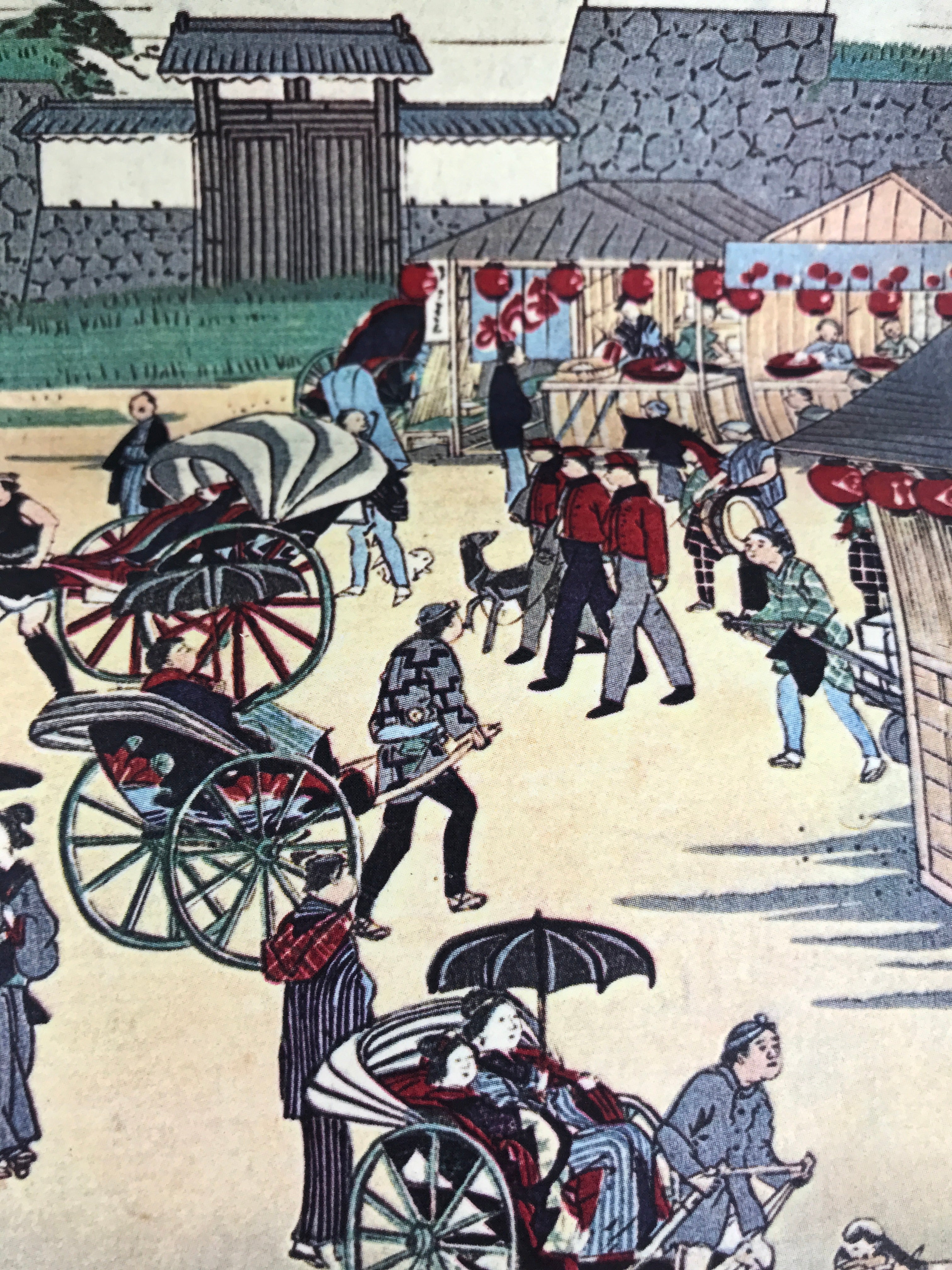 Japanese Ukiyoe Reproduction Utagawa Tokyo Yasukuni Shrine Woodblock Print FL419