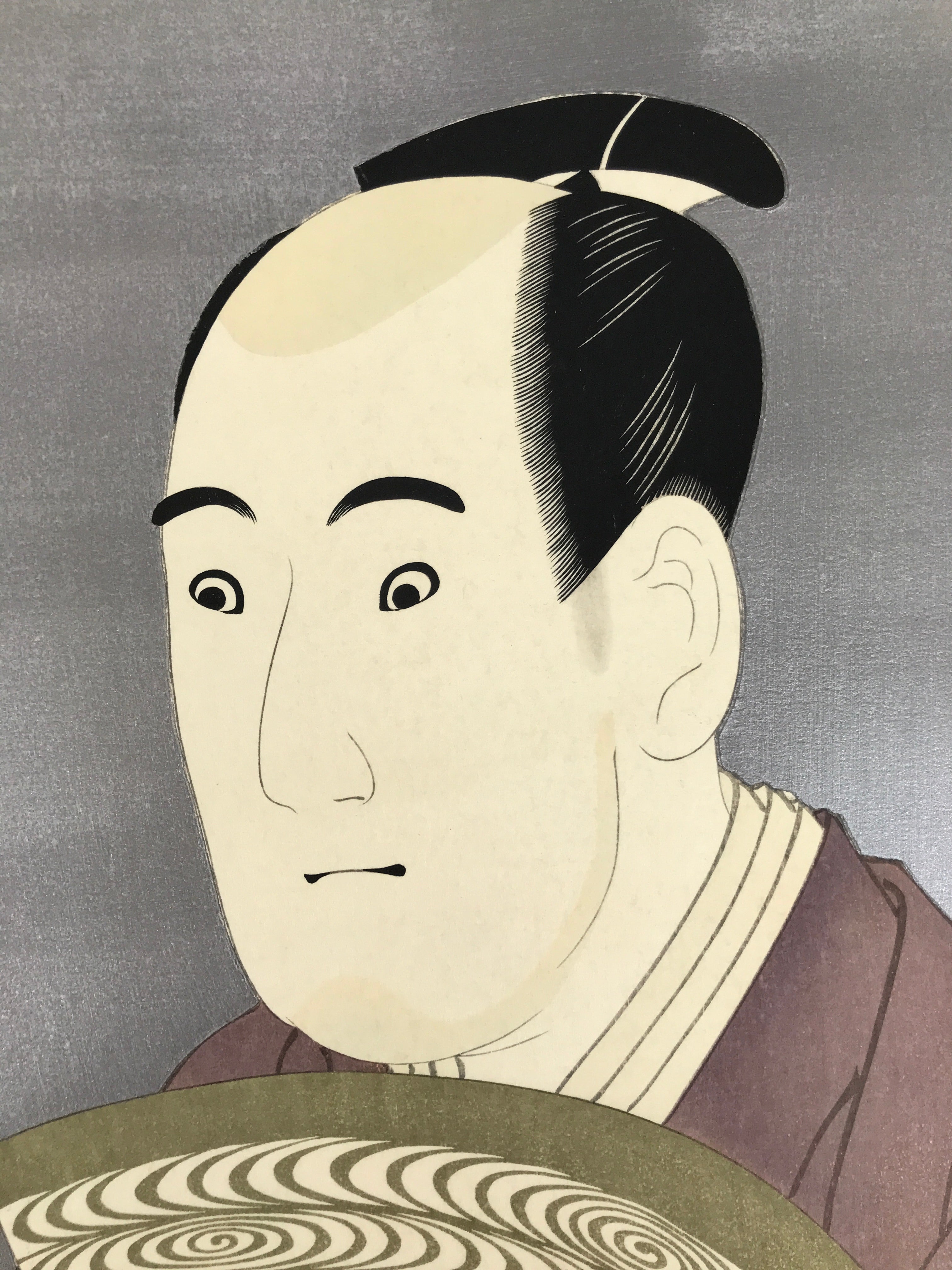 Japanese Ukiyoe Toshusai Sharaku Kabuki Actor Portrait Woodblock