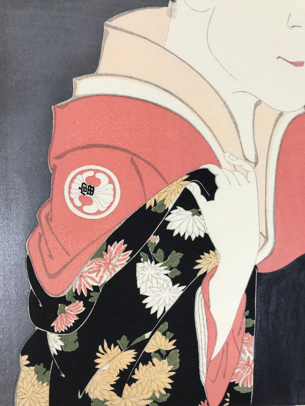 Japanese Ukiyoe Toshusai Sharaku Kabuki Actor Portrait Woodblock Print FL443