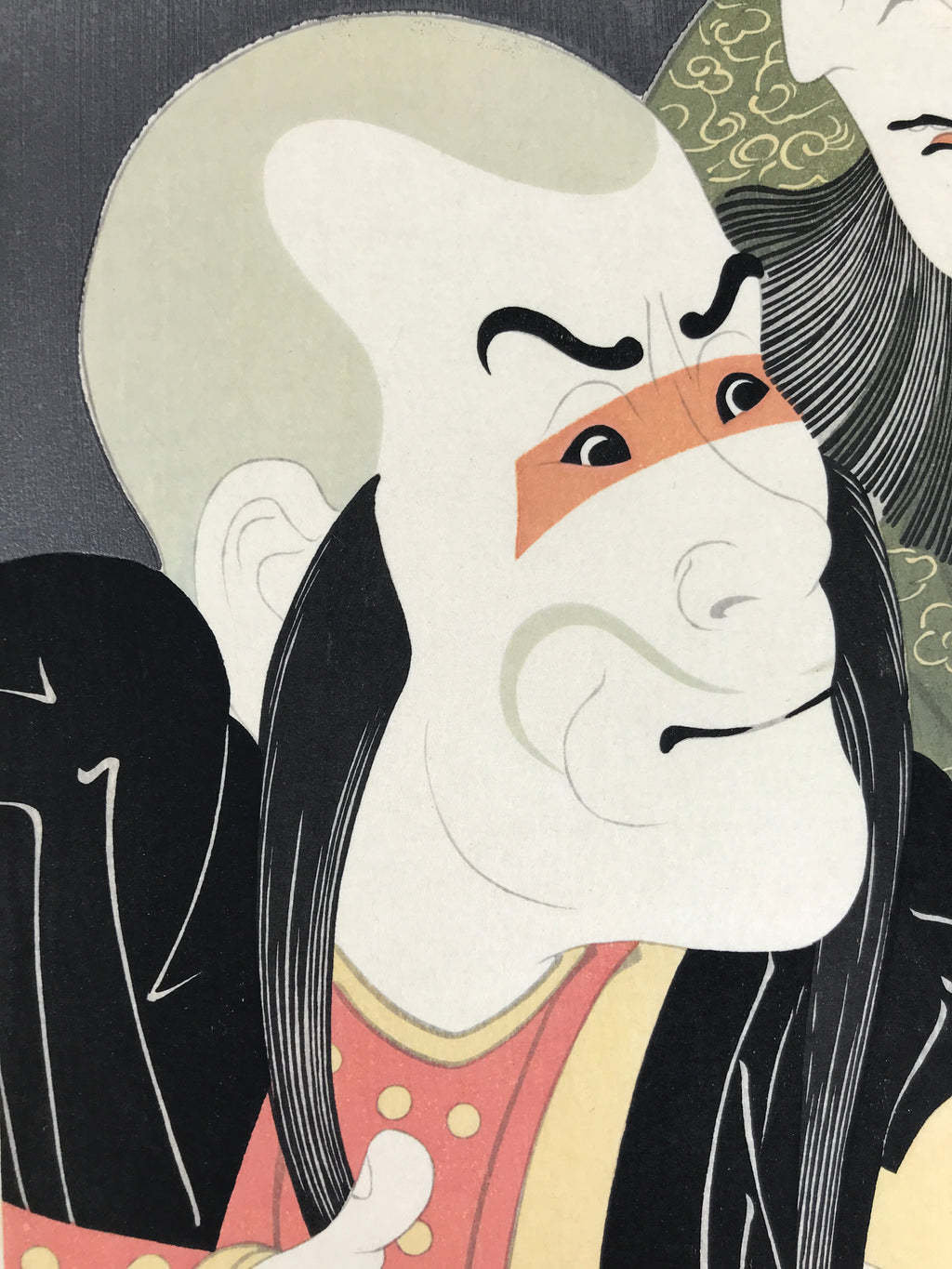 Japanese Ukiyoe Toshusai Sharaku Kabuki Actors Portrait Woodblock Print FL439