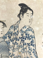 Japanese Ukiyoe Women Walking Geisha Torii Kiyonaga Woodblock Print FL468
