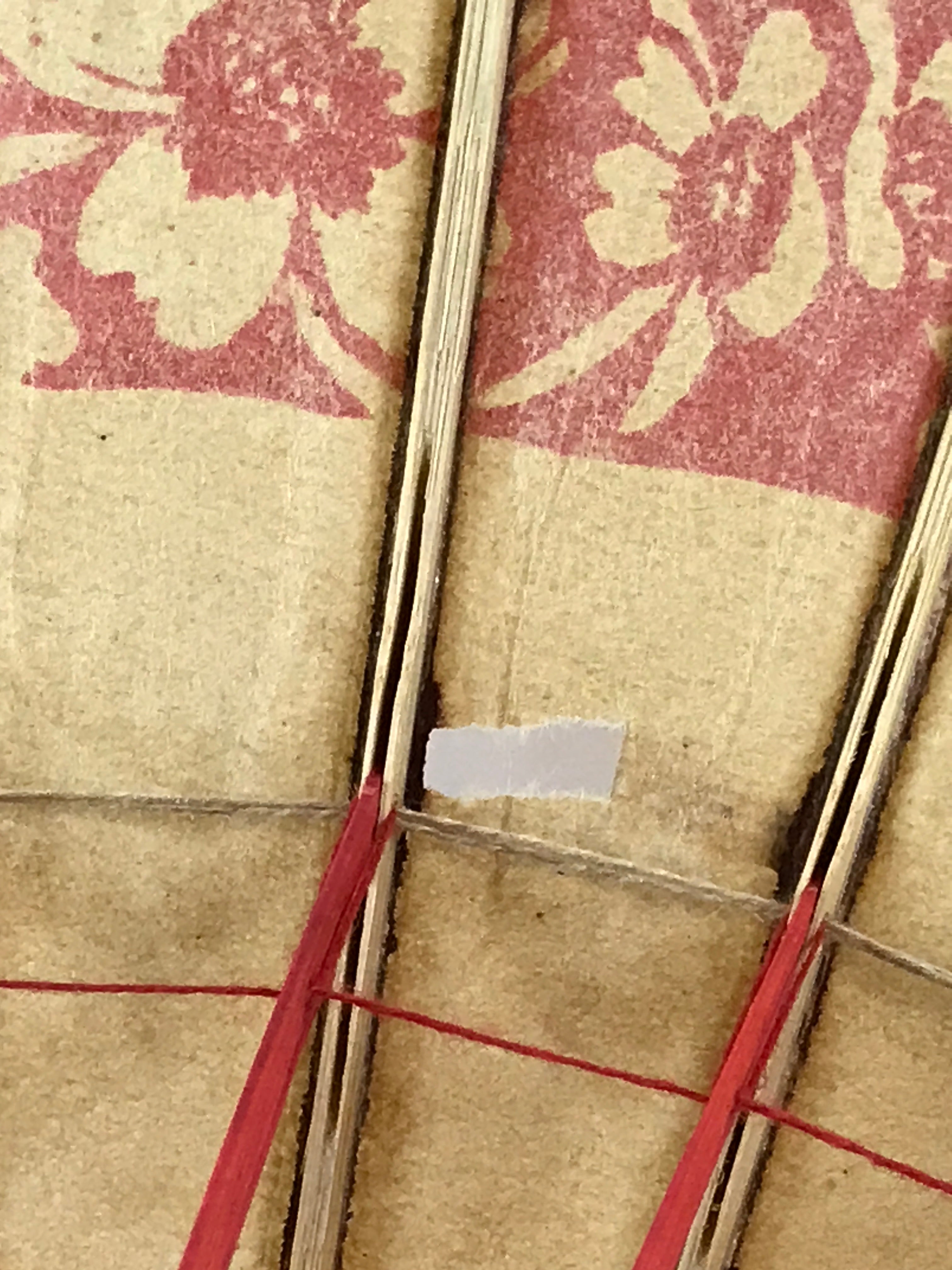 Japanese Umbrella Parasol Vtg Wagasa Bangasa Geisha Paper Red Flowers JK520