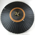 Japanese Umbrella Parasol Wagasa Vtg Paper Bangasa Geisha Black Brown JK629