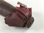 Japanese Umbrella Parasol Wagasa Vtg Paper Bangasa Geisha Burgundy Red JK628
