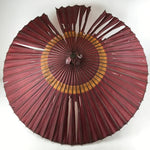 Japanese Umbrella Parasol Wagasa Vtg Paper Bangasa Geisha Burgundy Red JK628