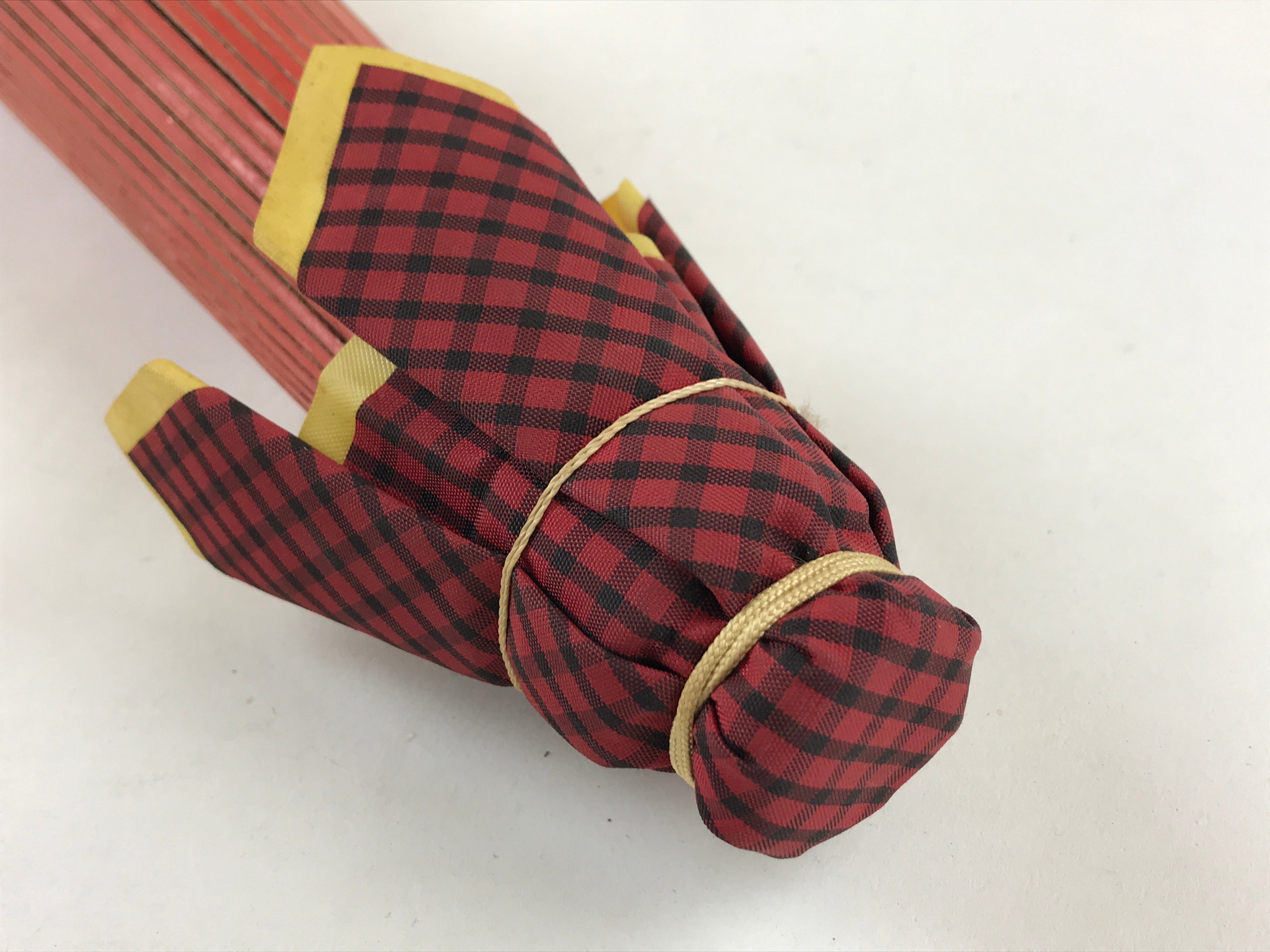 Japanese Umbrella Parasol Wagasa Vtg Paper Bangasa Geisha Red Gold JK630