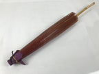 Japanese Umbrella Parasol Wagasa Vtg Paper Bangasa Geisha Simple Brown JK855