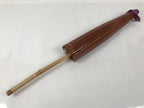 Japanese Umbrella Parasol Wagasa Vtg Paper Bangasa Geisha Simple Brown JK855