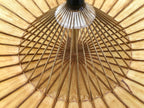 Japanese Umbrella Parasol Wagasa Vtg Paper Bangasa Geisha Simple Brown JK856