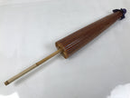 Japanese Umbrella Parasol Wagasa Vtg Paper Bangasa Geisha Simple Brown JK856