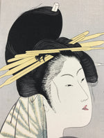 Japanese Utamaro Selection Ukiyo-e Woodblock Printing Hanga Courtesan FL210