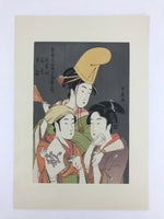 Japanese Utamaro Selection Ukiyo-e Woodblock Printing Hanga Geisha Women FL204