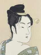 Japanese Utamaro Selection Ukiyo-e Woodblock Printing Hanga Kimono Lady FL186